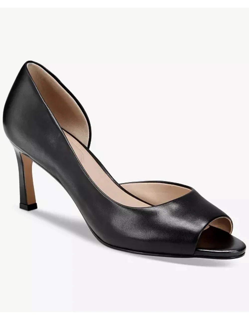 Giani Bernini Black Leather Peep-Toe Pump (NWT) 9.5